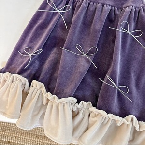 Child Star Circle Girls Velvet Dress Sleeveless Fleece Lined Princess Outfit Autumn Winter Birthday Wear - Product Image 3