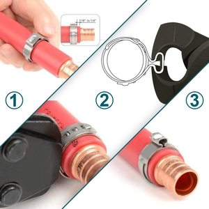 Pince à <span class=keywords><strong>sertir</strong></span> PEX 1/2mm, anneaux à <span class=keywords><strong>sertir</strong></span> en acier inoxydable, pour connecteurs de tuyau PEX - Product Image 4