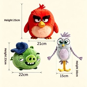 Nuovo Prodotto di Alta Gamma: Peluche Morbido e Carino a Tema Gioco Angry Birds Rosso, Regalo per Bambini, Ideale per Macchine Acchiappa-Giocattoli - Product Image 6