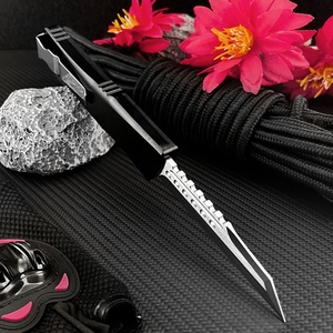 Couteau de poche multifonctionnel EDC pour l'extérieur, à ouverture coulissante, en acier D2, avec manche en aluminium, OEM, portable, pour le camping et la survie - Product Image 4