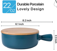2026 HOT Tortilla bol à soupe et marmite à ragoût Pot à soupe à l'oignon français avec couvercles en BAMBOU, pot de piment aux céréales en porcelaine bol à fromage à ragoût