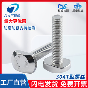 Tornillos en T de Acero Inoxidable 304 M5 M6 M8 M10 M12 GB37 Grado Estándar B A2-70 Clase 8.8 para Fabricación Mecánica - Product Image 4