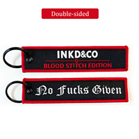 Llavero Personalizado con Logotipo, Estilo Jet Tag, Tejido Bordado, Etiqueta de Tela para Llaves, Artículos Promocionales