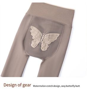 Mallas de invierno para mujer, pantimedias con <span class=keywords><strong>efecto</strong></span> de <span class=keywords><strong>piel</strong></span>, <span class=keywords><strong>medias</strong></span> térmicas, calcetín de felpa translúcido, pantalones ajustados con forro polar de cintura alta - Product Image 6