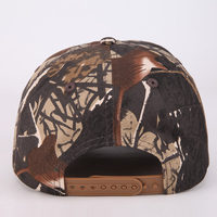 Topi Baseball Kamuflase Berkualitas Tinggi Model High Crown 5 Panel Terstruktur, Topi Camo Olahraga Luar Ruangan, Logo Custom