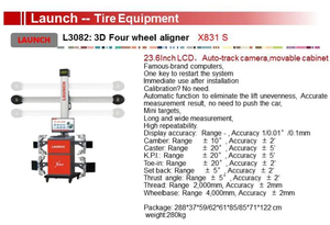 Launch x831s tự động theo dõi độ chính xác cao bánh xe liên kết máy đa trạm 3D Hệ thống căn chỉnh xe - Product Image 2