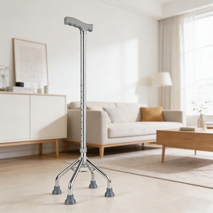 Andador de Cuatro Patas con Altura Ajustable de 77 a 99 cm, Bastón Antideslizante para Personas Mayores - Product Image 2