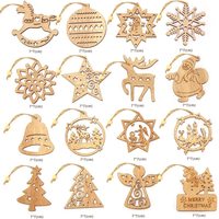 Hölzerne Weihnachts baums chmuck Schneeflocken Weihnachts dekoration mit Hanfseil und beweglichen Holz perlen