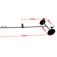 Remorque simple en acier inoxydable pour bateau pneumatique, modèle B, robuste, durable et résistant à la rouille, avec une utilisation facile