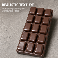 Jouet Squishy Chocolat à Remontée Lente, Fidget Doux en Forme de Bonbon Dessert, Jouet Sensoriel Anti-Stress à Presser, Cadeau de Fête et Décoration de Bureau