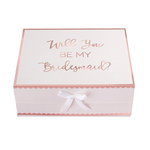 High Quality Recycled Materials Embossing Matt Lamination Magnetic Closure Custom Color Wedding Rigid <b>Box</b> with Ribbon Packaging - Product Image 3