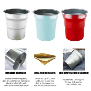 China Factory Wholesale Custom Logo 11oz Durable Rose Gold Plated Aluminum Tumbler Cups Metal Bar Beer Party Cup
