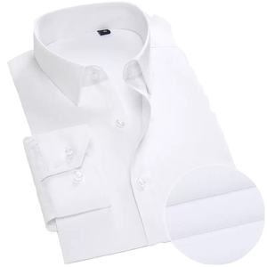Camicia primavera business <span class=keywords><strong>giallo</strong></span> per gli uomini a maniche lunghe professione abbigliamento da lavoro di mezza età non stiratura camicia da ufficio abbigliamento da lavoro. - Product Image 6