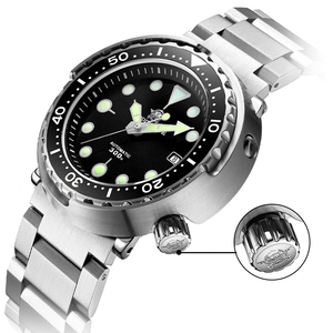 ADDIESDIVE AD2522 Reloj de Buceo Automático Negro de Moda, Resistente al Agua hasta 300 m, para Caballeros Modernos - Product Image 4