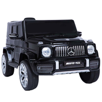 Voiture à pédales Mercedes-Benz G63 unisexe, fonctionnant sur batterie, 4 roues, en plastique noir, pour enfants de 2 à 4 ans, sous licence