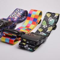 Sangle de bagage personnalisable en polyester/nylon avec serrure TSA et échelle de pesée, imprimée avec votre logo, pour voyage