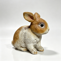 Figurine de lapin en résine pour jardin, décoration extérieure personnalisée, statue de lapin mignonne en gros pour patio, cour, maison, souvenir, cadeau, décoration