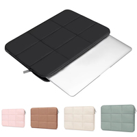 Housse de protection pour ordinateur portable sur mesure housse imperméable en nylon pour ordinateur portable doublure en peluche rembourrée gonflée étui pour ordinateur tablette