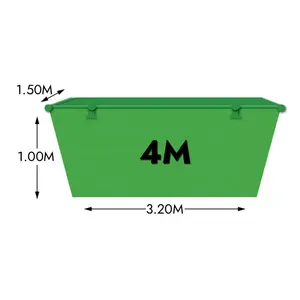 Keranjang Skip sampah industri daur ulang tipe Australia dapat ditumpuk tong sampah luar ruangan