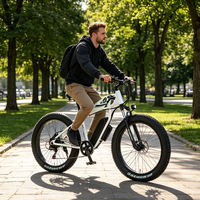 Vélo de montagne électrique tout-terrain à pneus larges de 26 pouces, moteur central, frein à disque 48V, batterie au lithium