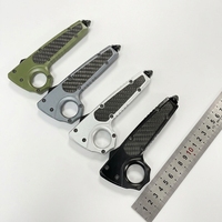 Cuchillo de Camping de Alta Calidad Micro Tech Edición Aluminio, Herramienta EDC de Bolsillo, Acero Inoxidable, Mango de Aluminio OEM