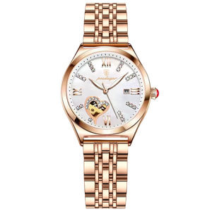 Orologi da polso da donna POEDAGAR 320, orologi al quarzo impermeabili in acciaio inossidabile color oro rosa, alla moda e di lusso, idea regalo <span class=keywords><strong>per</strong></span> la fidanzata - Product Image 6