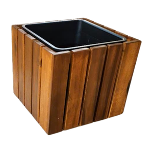 Maceta de madera de acacia, jardín al aire libre, cama de flores elevada, maceta rústica, decoración duradera para Patio - Product Image 3