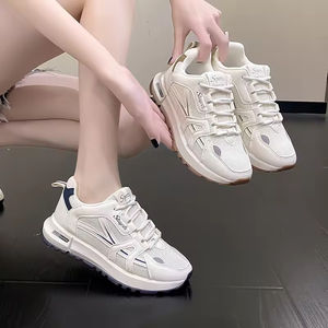 Chaussures de sport pour femmes, à semelle souple anti-explosion, à lacets, à bout fermé, chaussures de travail anti-fatigue, tendance de la mode - Product Image 2