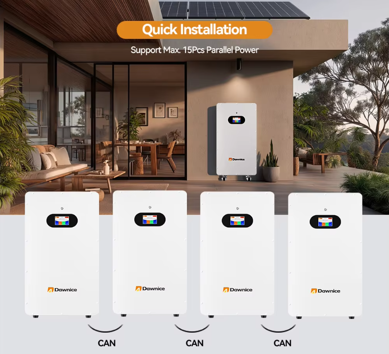 Hybrid Grid 48V 5Kwh to 100Ah Solar Energy Storage Battery Wall-Mount ...