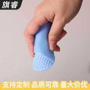 Silicone Facial Cleansing Brush Teardrop Shape Manual For General Use Macaron Color - Product Image 3