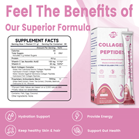 Poudre de collagène HACCP OEM en sticks, multi-types I, II, III, V, X, avec mélange antioxydant, vitamines C et E