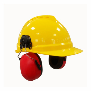 Oreillettes d'<span class=keywords><strong>isolation</strong></span> acoustique et de réduction du bruit avec casques de sécurité suspendus sur les chantiers de construction - Product Image 3