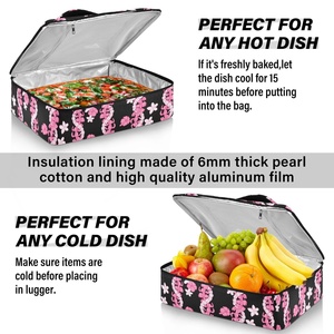 Bolsa Térmica Porta Alimentos Personalizada con Diseño de Flores de Puakenikeni Hawaianas para Promociones Profesionales, Ideal para Entrega de Comida y Pizza - Product Image 5
