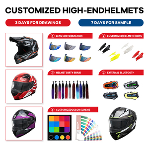 <span class=keywords><strong>Casque</strong></span> de <span class=keywords><strong>moto</strong></span> d'équitation en plein air certifié 3C DOT de haute qualité 36*26*27.5cm avec lunettes - Product Image 4