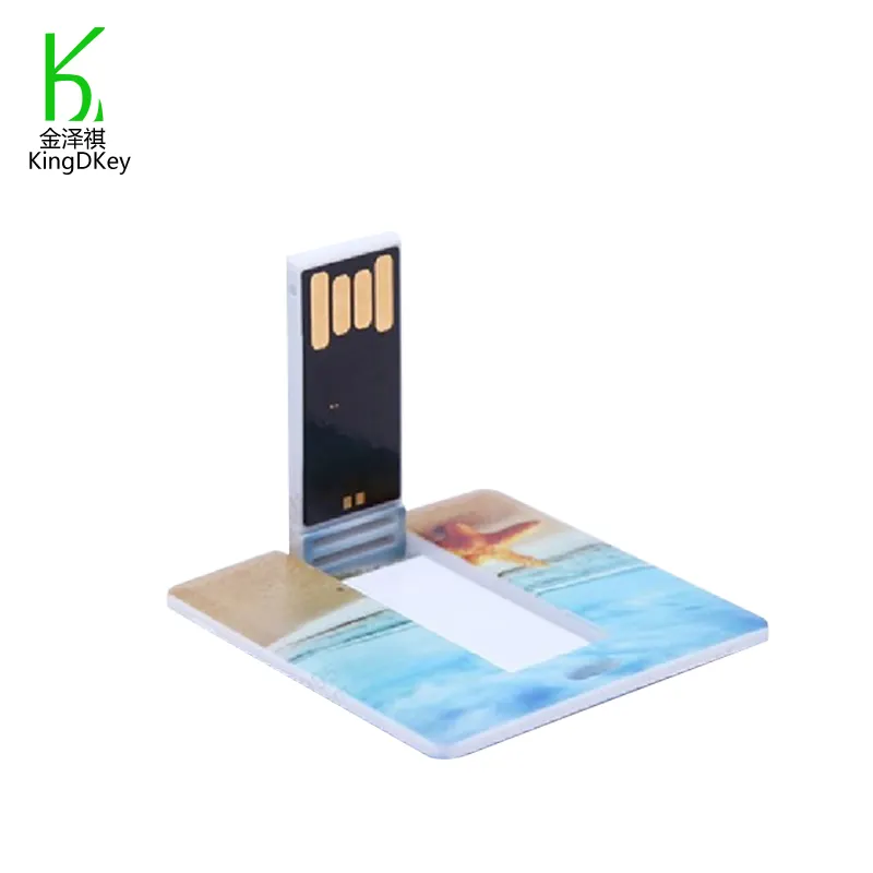 Personalized logo printing thin square shape business card usb flash disk