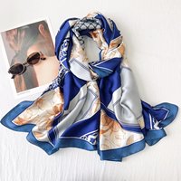 Foulard de Luxe de Marque de Créateur pour Femme, en Soie Imprimée Lettres, Écharpe en Polyester Soyeux pour Robe de Soirée Estivale, Châles pour Femmes