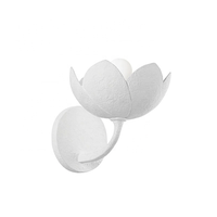 Personnalisé Italie Or Blanc Fleur Art Moderne Lustre Villa Chambre Lampe pour La Maison Hôtel Mariage Décor
