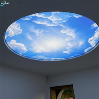 Diseño de Techo de Placas de Yeso Ignífugas con Motivo Floral Cielo Azul para Sala de Exhibición de Joyería en Ghana