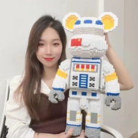 Ours de l'espace modèle 3D assemblé diamant Micro briques Figure Super Bearbrick connexion blocs de construction jouet pour enfants