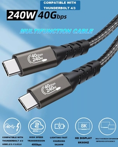 Thunderbolt 4 Pro 40Gbps Usb4 Loại <span class=keywords><strong>C</strong></span> Để <span class=keywords><strong>C</strong></span> 240W Nhanh Chóng Sạ<span class=keywords><strong>c</strong></span> <span class=keywords><strong>C</strong></span>áp Dữ Liệu <span class=keywords><strong>6</strong></span> <span class=keywords><strong>Ft</strong></span> - Product Image 5