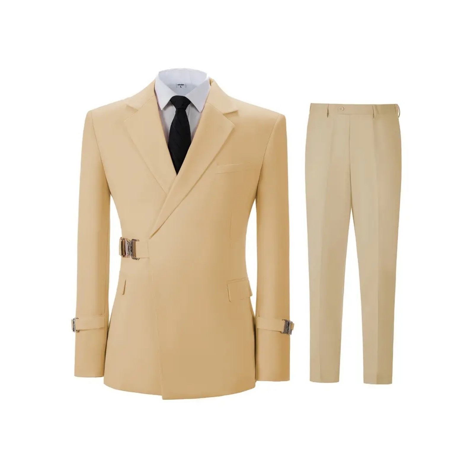 Costume et pantalon couleur champagne
