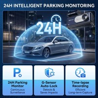Vente directe usine – Caméra embarquée 4K double objectif avec vision nocturne, enregistrement en boucle, contrôle par application, capteur G, mode stationnement, Wi-Fi intégré, garantie 1 an