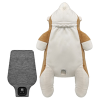 Coussin chauffant électrique USB Jouet en peluche mignon pour chien, avec 3 contrôles de température et de temps, peluche chauffante pour le confort