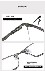 Lunettes <span class=keywords><strong>de</strong></span> lecture carrées blanches unisexe, verres photochromiques multifocaux transparents anti-lumière bleue, personnalisables, vente en gros d'usine - Product Image 6