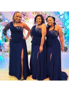 Abito da sposa africano con paillettes da sposa abito da <span class=keywords><strong>damigella</strong></span> da sposa abito da sposa nero per gli ospiti del ballo di fine anno - Product Image 3