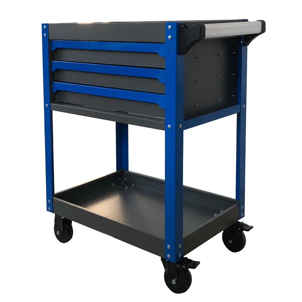 OEM ODM Garage Stackable Tool Trolley Box for Household Workshop Plastic Tool Cabinet Storage Combo with Handle and Wheel