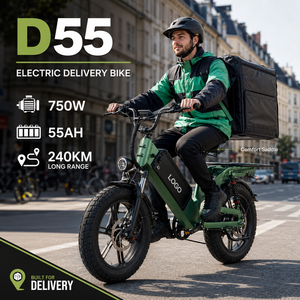 จักรยานไฟฟ้าไฮบริด D55 ยางอ้วน รุ่น City 48V ขนาด 20 นิ้ว จักรยานเสือภูเขาไฟฟ้า 1000W บราซิล - Product Image 1