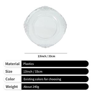 Transparent Plates Plastic Plate for Wedding <b>Cake</b> <b>Slices</b> with Silk Screen Printing Logo - Product Image 4