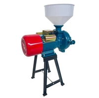 Moulin à disques manuel humide/sec pour maïs 220V avec moteur – Broyeur à poudre manuel humide/sec