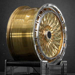 Jantes GPW 3 pièces forgées de luxe à découpe diamantée dorées VIP pour Rolls-Royce Phantom, <span class=keywords><strong>Bentley</strong></span> <span class=keywords><strong>Mulsanne</strong></span>, Maybach Pullman - Product Image 3